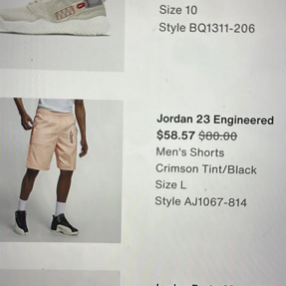 Large Pink Jordan 23 Engineered Shorts - Picture 5 of 5